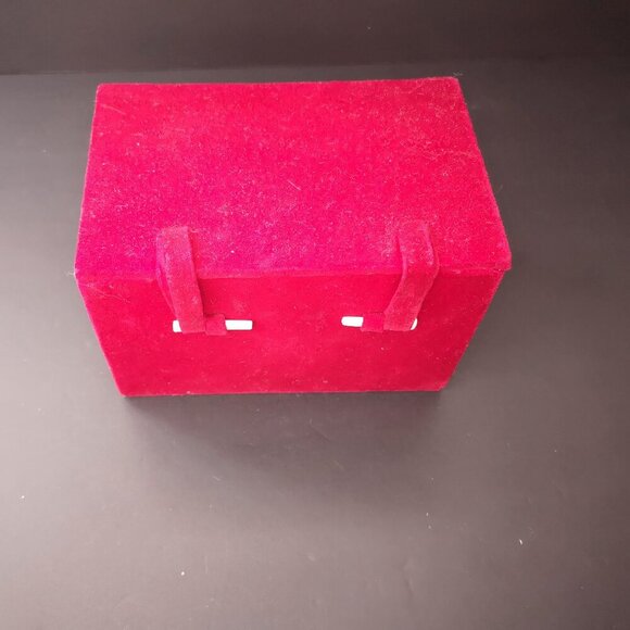 Vintage Cloisonne Christmas Ornament w/ Red Velvet Box Mini Fruit Basket 1999 - Picture 3 of 8